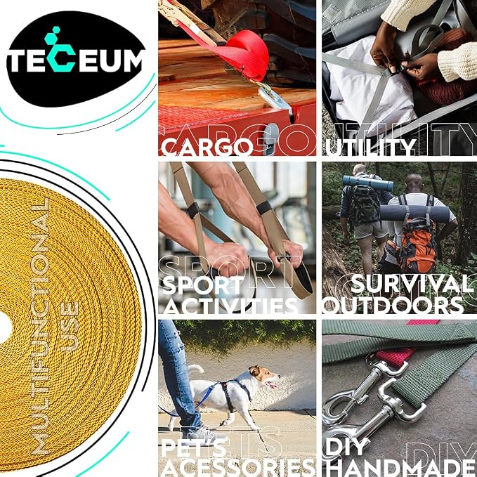 Webbing Strap, 3/4" to 2", 10-50 Yds, EDC gear, backpack repair and pet dog - Image 4