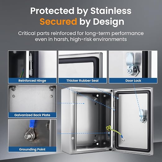 QILIPSU 304 Stainless Steel Electrical Box IP65 Waterproof Steel Project - Image 4