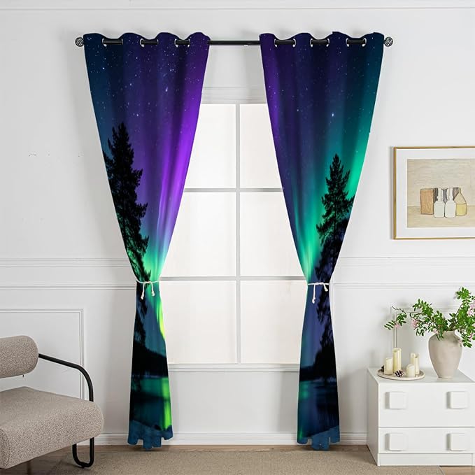 Aurora Forest Curtains 2 Panels - Image 2