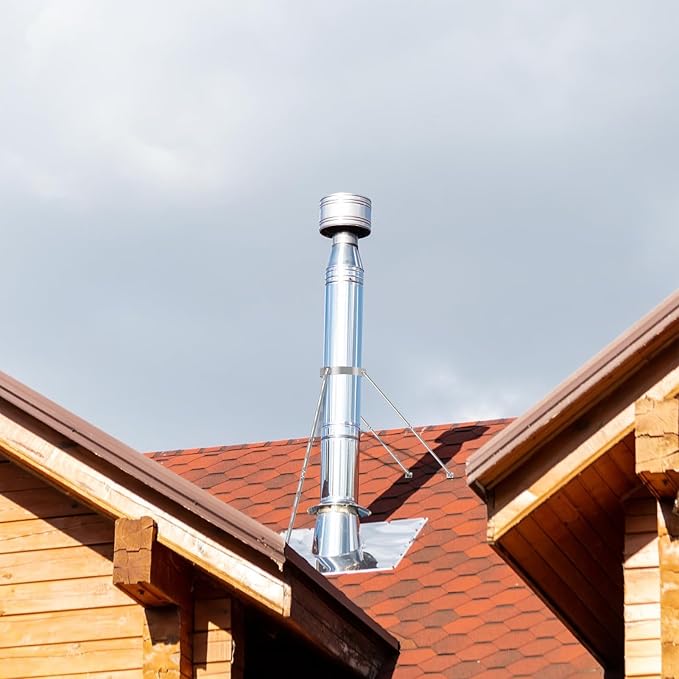 Adjustable Stainless Steel Chimney Roof Support Bracket Kit, 6 Inch Extended - Image 5