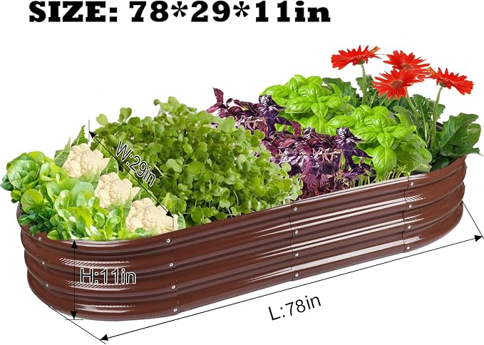 Rakukiri Raised Garden Bed GRS Certified Galvanized Planter Box Outdoor - Image 3