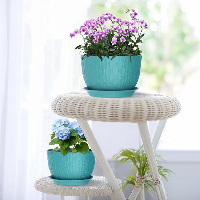 Meowell Large Plant Pots 12/10/9 inch, 3 Pack Big Flower Pots - Image 7