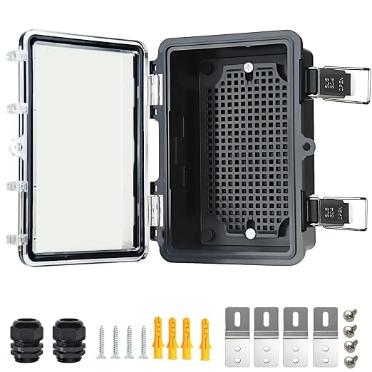 Electrical Junction Box, IP67 Waterproof Outdoor Box ABS Plastic Enclosure by Qukipet