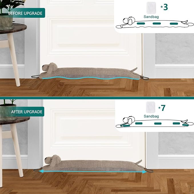 Under Door Draft Stopper Decorative Wind Stopper 32 inch - Image 4