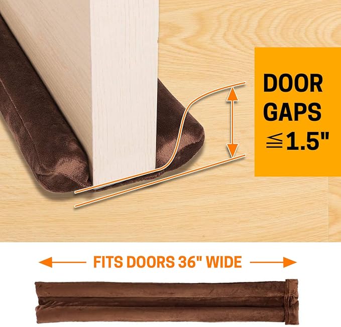 36 Inch Under Door Stopper, Door Noise Blocker | Double Sided Door Stopper - Image 5