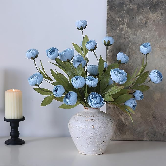 6 Pcs 27" Faux Silk Peony Artificial Flowers Stems - Image 9