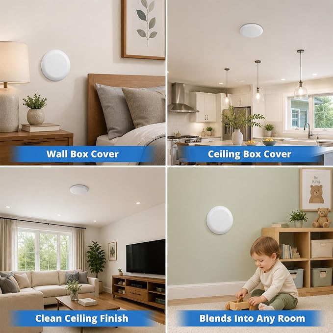 CP3540 Ceiling Cover Plate, Round Electrical Box Cover - Image 7
