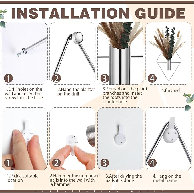 Jexine 8 Pcs Hanging Planters - Image 3