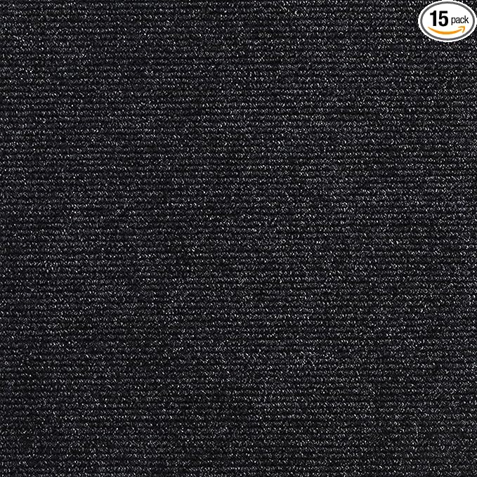 15pc 12" x 12" Self-Adhesive Carpet Tiles, Economical Temporary Flooring by Cvrtne