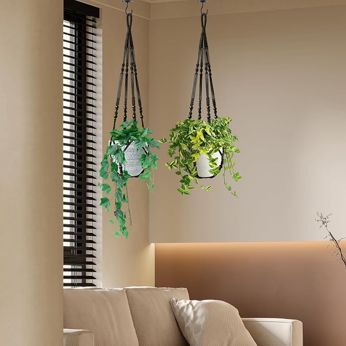 LEWESU Macrame Plant Hanger Indoor Set of 2 - Image 6
