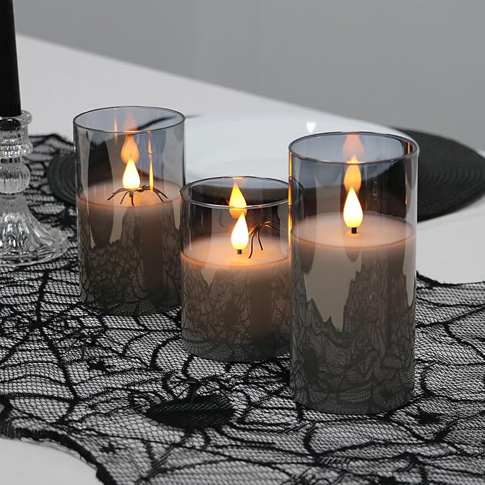 Rhytsing Gray Glass Battery Operated LED Candles - Image 6