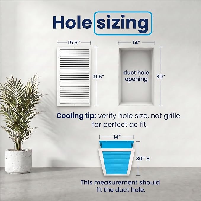 14x30 Aluminum Wall Ceiling Air Return Vent Cover HVAC Rustproof Grille - Image 3