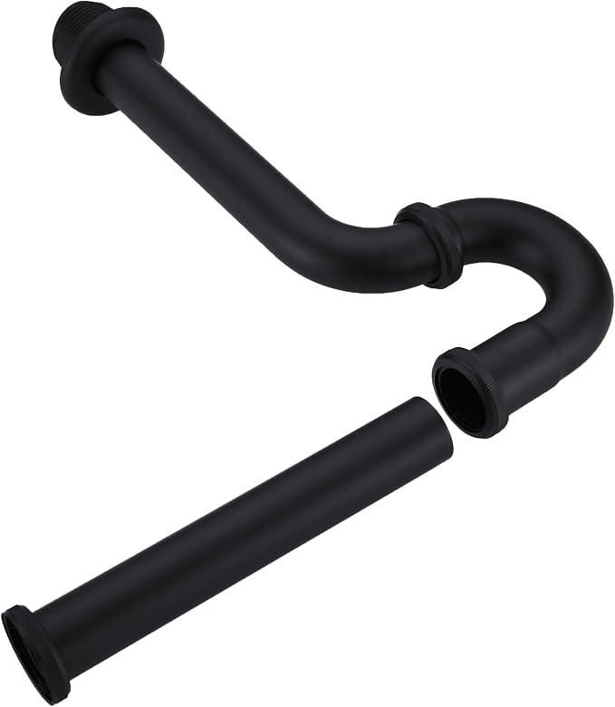 Brass P Trap, 1 1/4 Bathroom Basin Sink Waste Trap Drain Kit - Image 3