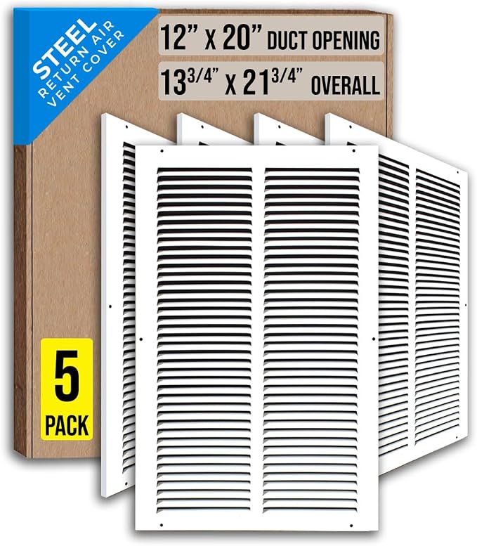 Fits 12x20 Duct Opening | Steel Return Air Grille by Handua | Vent Cover Grill by Handua