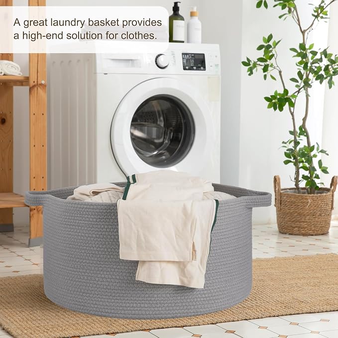 OIAHOMY 90L Extra Large Blanket Basket - Image 4