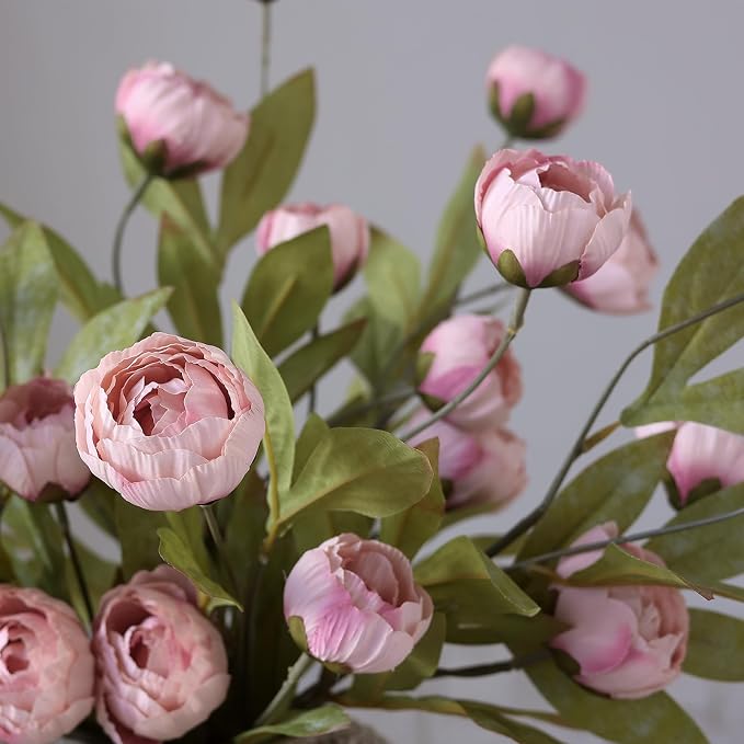 12 Pcs 27" Faux Silk Peony Artificial Flowers Stems - Image 8