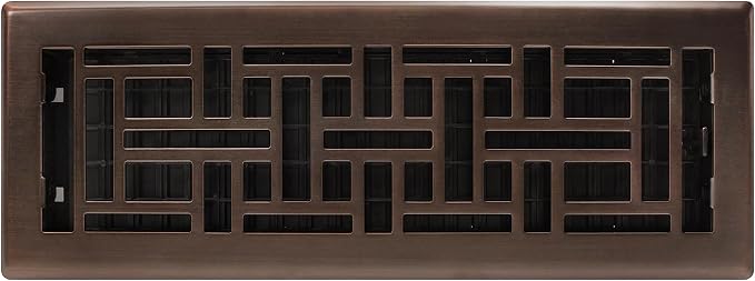 Decor Grates AJH414-RB Oriental Floor Register, 4x14 Inches, Rubbed Bronze - Image 4