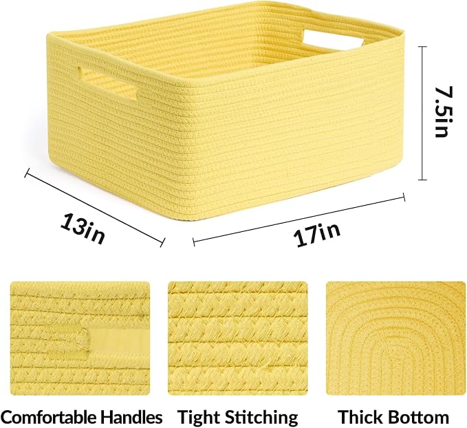 MiniArk Large Storage Baskets for Organizing, Baby Nursery, Toy Bins Box - Image 2