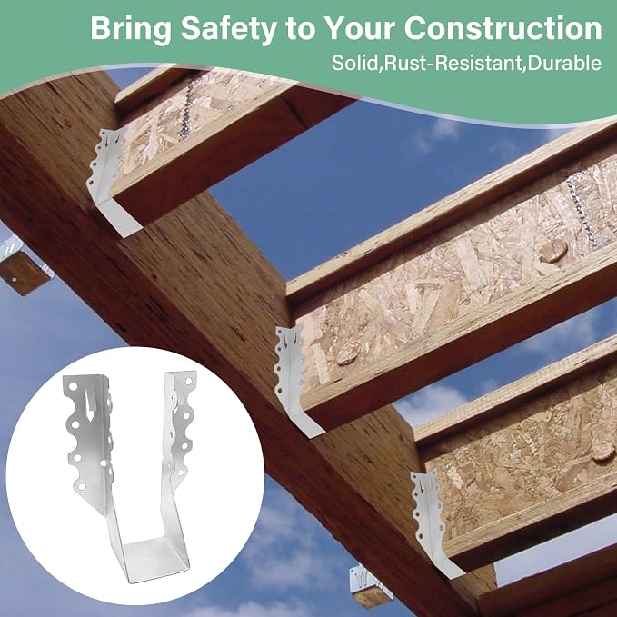 2x6 Joist Hangers 25PCS 18Gauge Rafter Bracket Double Shear Hanger | Joist - Image 7
