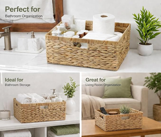 Jumbo Wicker Basket, Rectangular Wicker Basket - Image 3