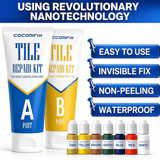 Tile Repair Kit, Ceramic & Porcelain Tile Chips & Cracks Repair-Color Match | - Image 7
