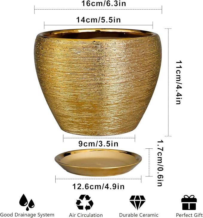 Ceramicfor Indoor Plant Pot 6 Inch - Image 2