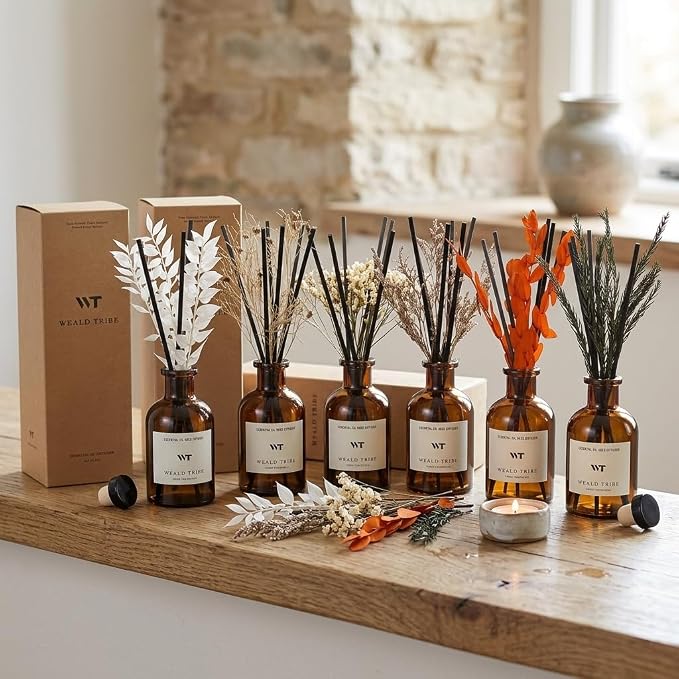 Reed Diffuser Set for Bathroom Air Fresheners, Oil Diffuser Sticks | French - Image 6