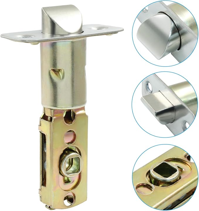 Tubular Mortice Latch, Passage Door Latch | Adjustable Square Latch, 60/70mm - Image 3