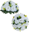 BLOSMON White Roses Artificial Flower by Blosmon