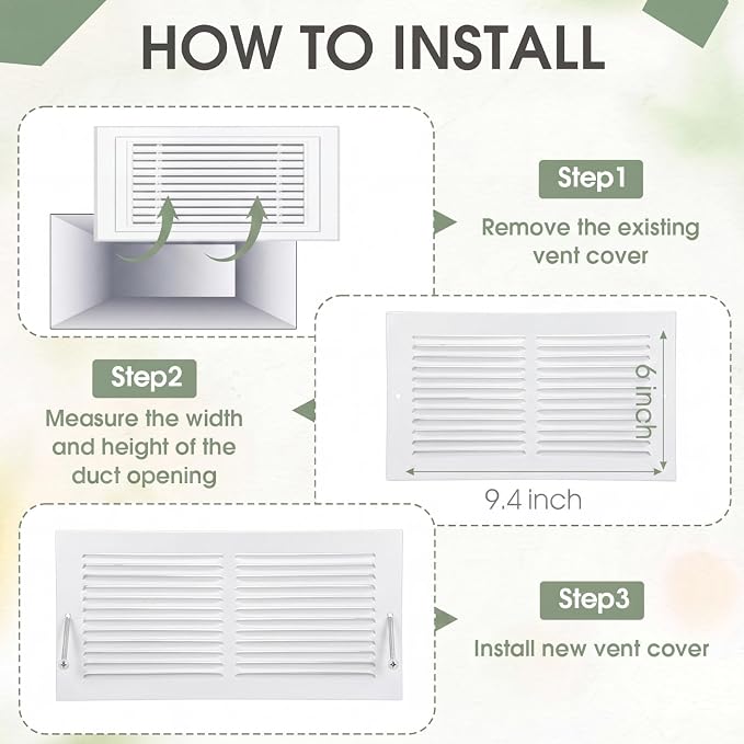 White 3 Pack Ceiling Vent Cover - Image 4