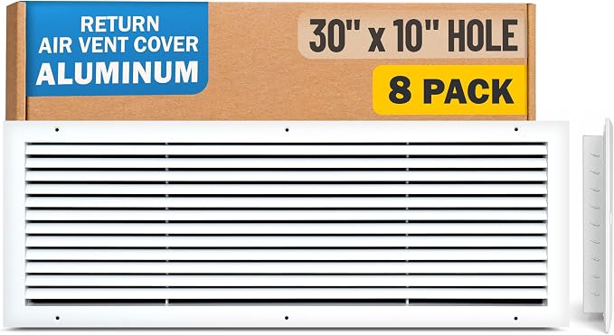 Fits 30x10 Hole | Aluminum Return Air Grille by Handua | Vent Cover Grill by Handua