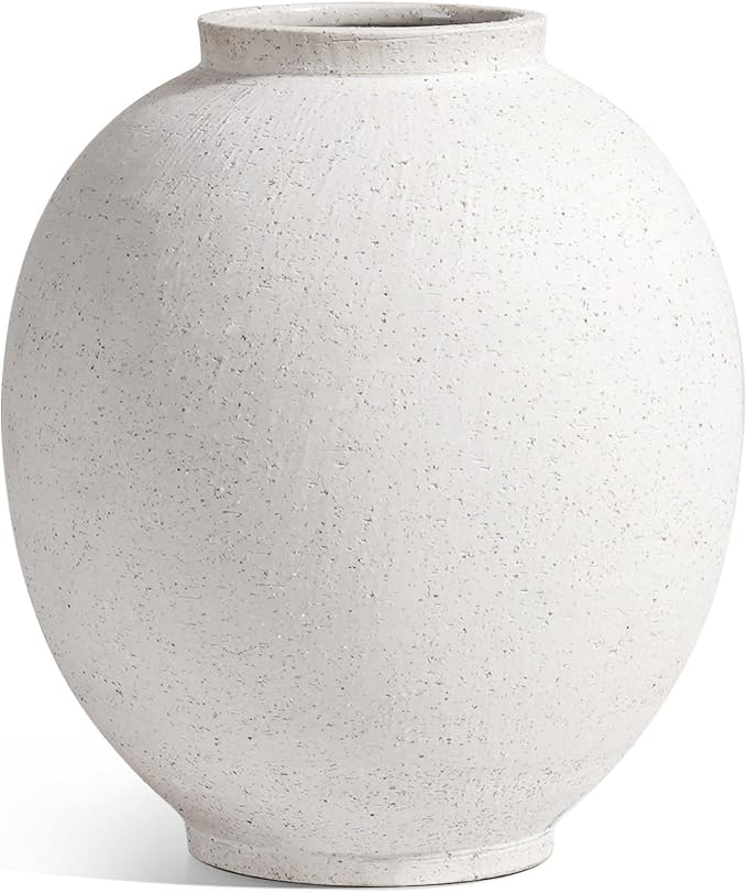 Large White Ceramic Vase - Image 6