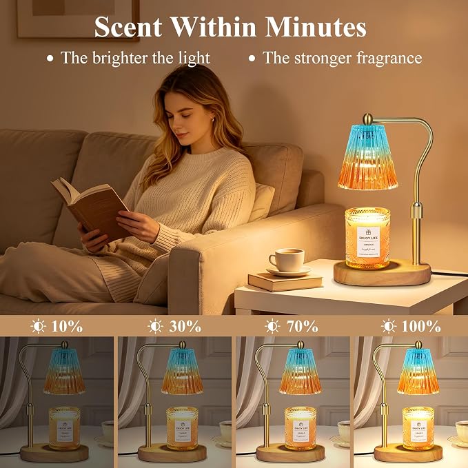 Blue Red Candle Warmer Lamp - Image 5