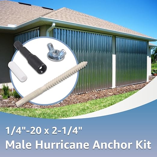 1/4"-20 x 2-1/4"Hurricane Anchor Kit-Hurricane Shutter Hardware Kit | - Image 5
