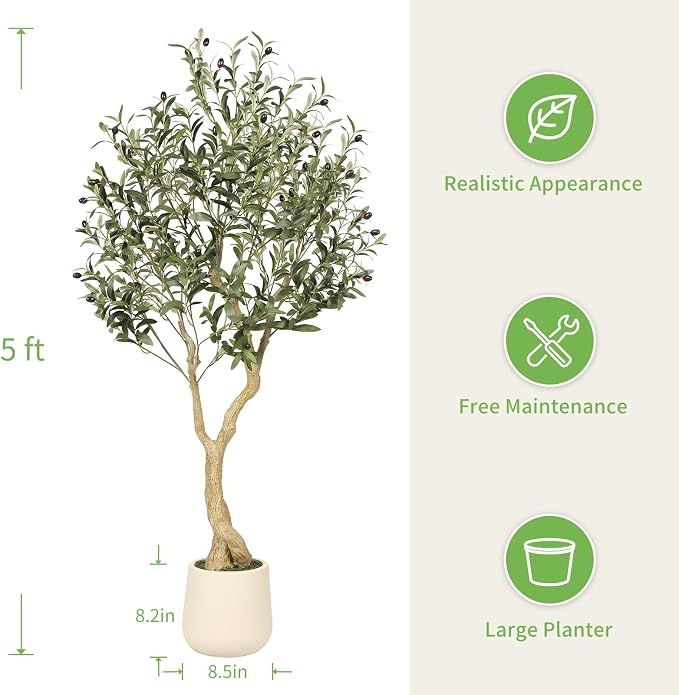 5ft Olive Trees Artificial Indoor - Image 3