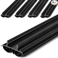 Pushglossy 4 Pcs 36" Kerf Door Sweep Double Bubble Kerf Black | 1-3/4" Wide by Pushglossy