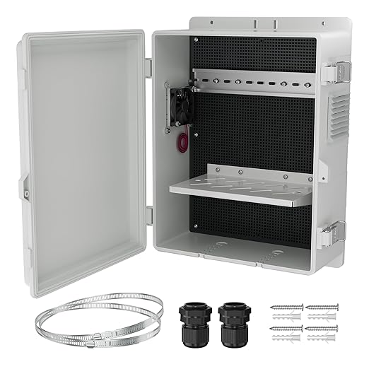 Joinfworld Vented Outdoor Electrical Box 16x11x6 | Waterproof, Nema Enclosure by Joinfworld