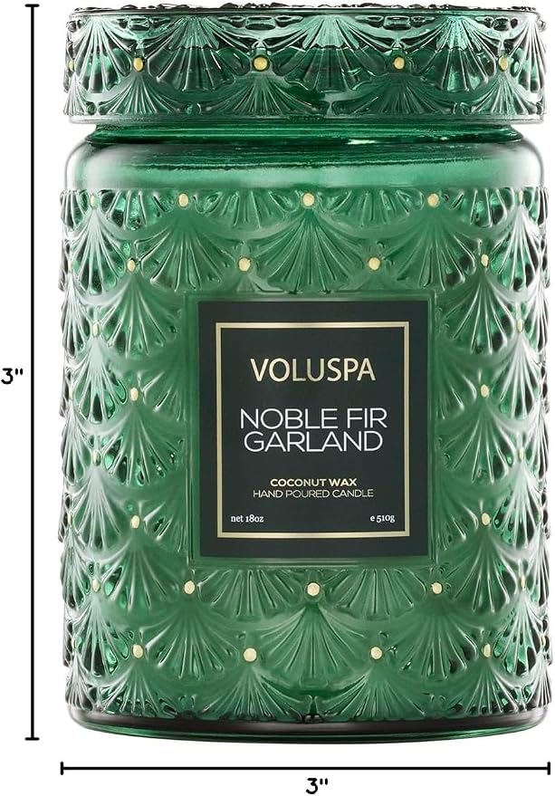 Voluspa Noble Fir Garland, Large Candle Jar, Coconut Wax Blend, Scented Candles - Image 7