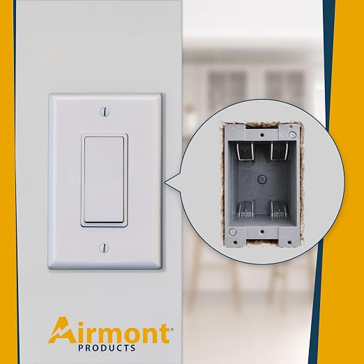 Airmont Products 14 in. Old Work Electrical Box, 1-Gang 14 Cu in Non-Metallic - Image 9