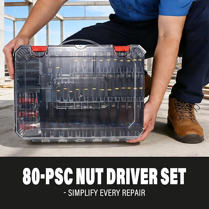 80PSC Magnetic Nut Driver Set Metric & SAE - Image 7