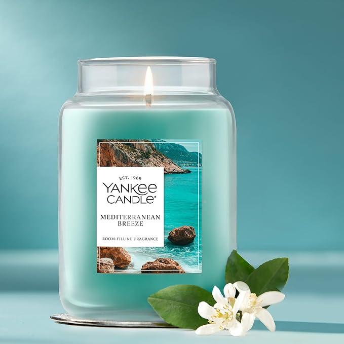 Yankee Candle Mediterranean Breeze Scented Candle, 22oz Large Jar - Image 4