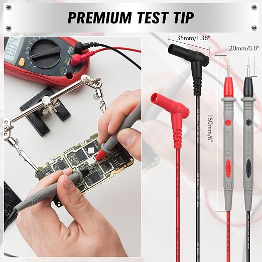 SWANLAKE 11-Piece Multimeter Test Leads Set, CAT III 1000V 20A Multimeter Probes - Image 2