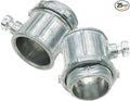 25 Pieces 1/2" EMT Connectors, Set Screw Type Zinc Die-Cast Conduit Fitting by Xadnitu
