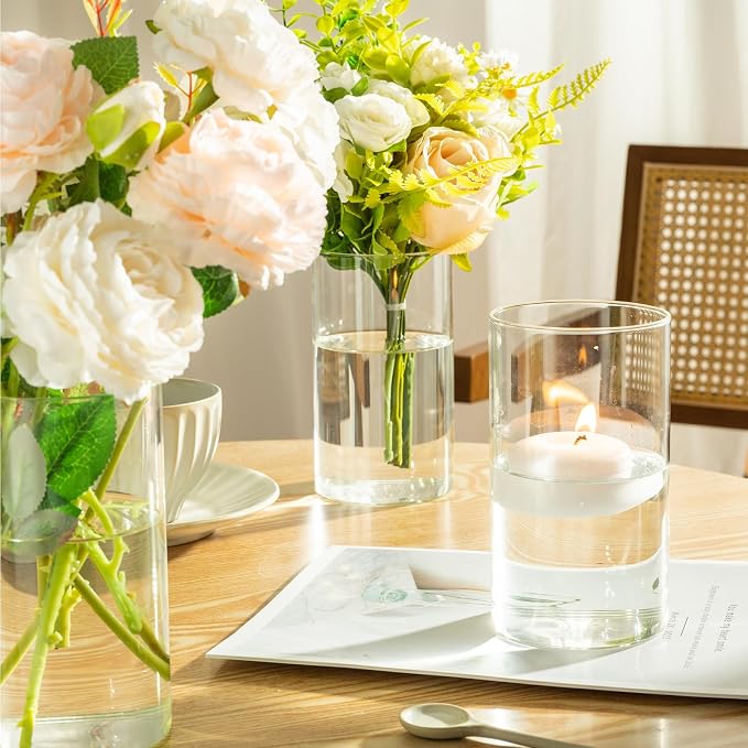 12pcs Glass Cylinder Vases for Centerpieces - Image 5