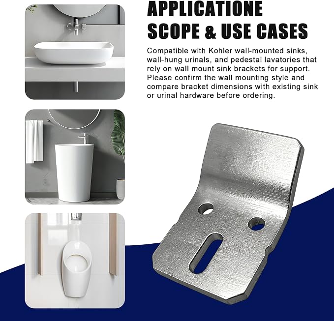 4 Pack 1224196 Wall Mount Sink Hanger Kit - Image 3