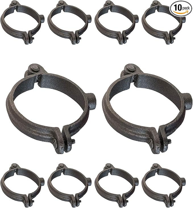 HIGHCRAFT HINGB-01-10 Industrial Decor Hinged Split Ring Pipe Hanger 1 in. by Highcraft