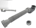 1 1/2 Inch Tub Drain Kit with Low Profile P Trap, Flexible Drain Pipe by Jeckthun