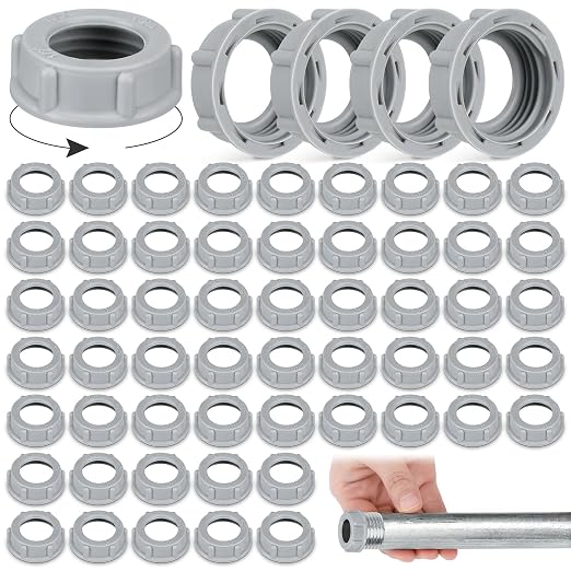 Pushglossy 50 Pcs 1/2 Inch Plastic Electrical Conduit Fittings | Plastic by Pushglossy