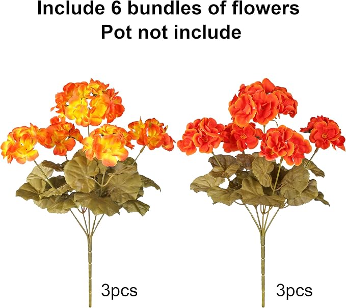 Fake Geraniums Artificial Flowers - Image 5