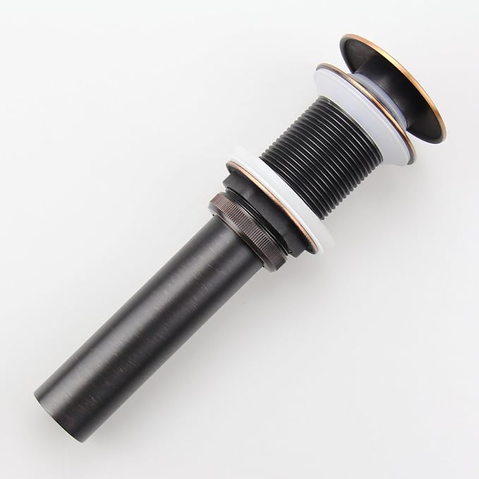 Bathroom Sink Pop Up Drain Without Overflow, Large Cap, Oil Rubbed Bronze - Image 2
